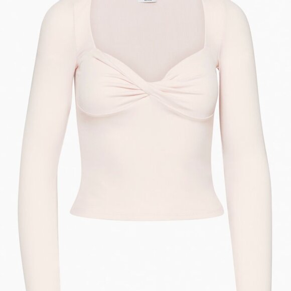 Aritzia Sunday Best Lula Longsleeve Top in STONE - Picture 7 of 10